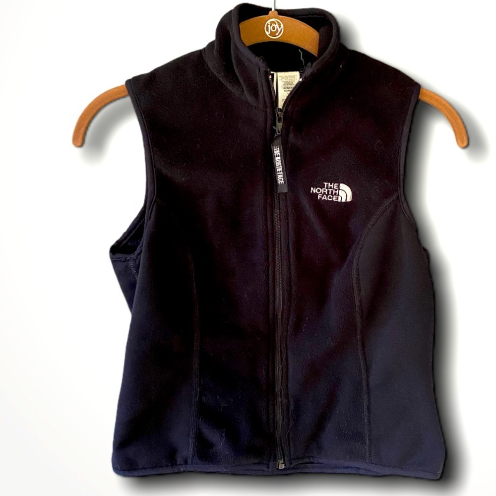 NORTH FACE black fleece vest small 🍁